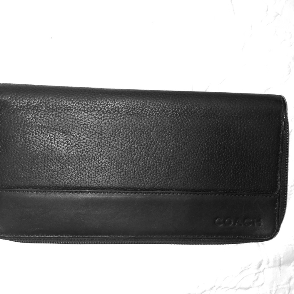 Coach zip around travel wallet